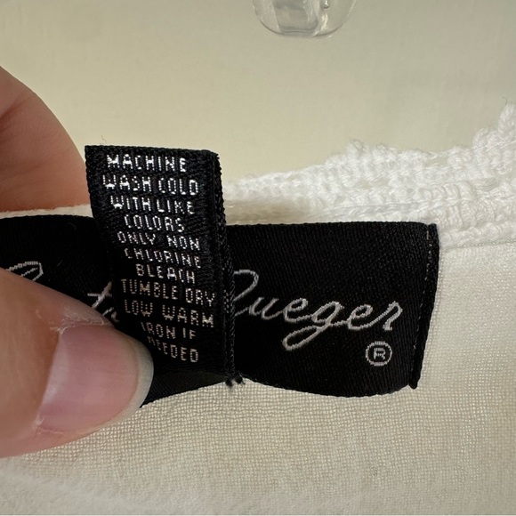 Getty Zueger 100% Cotton White Embroidered Lace Detail Tunic - Picture 10 of 11